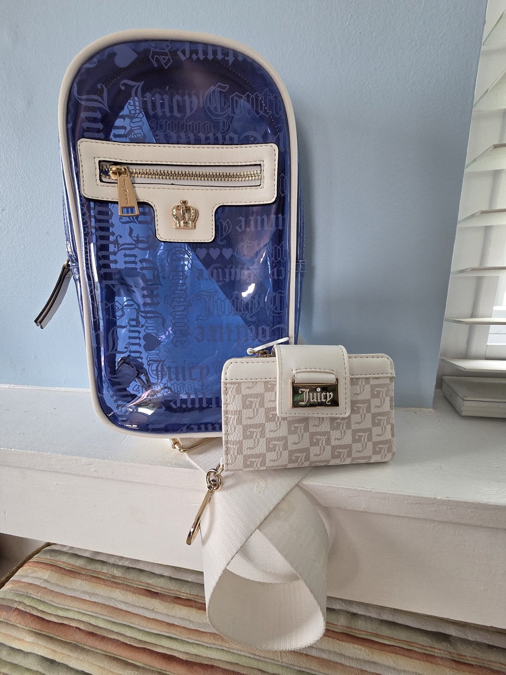 Juicy Couture Blue Crossbody Bag with Wallet